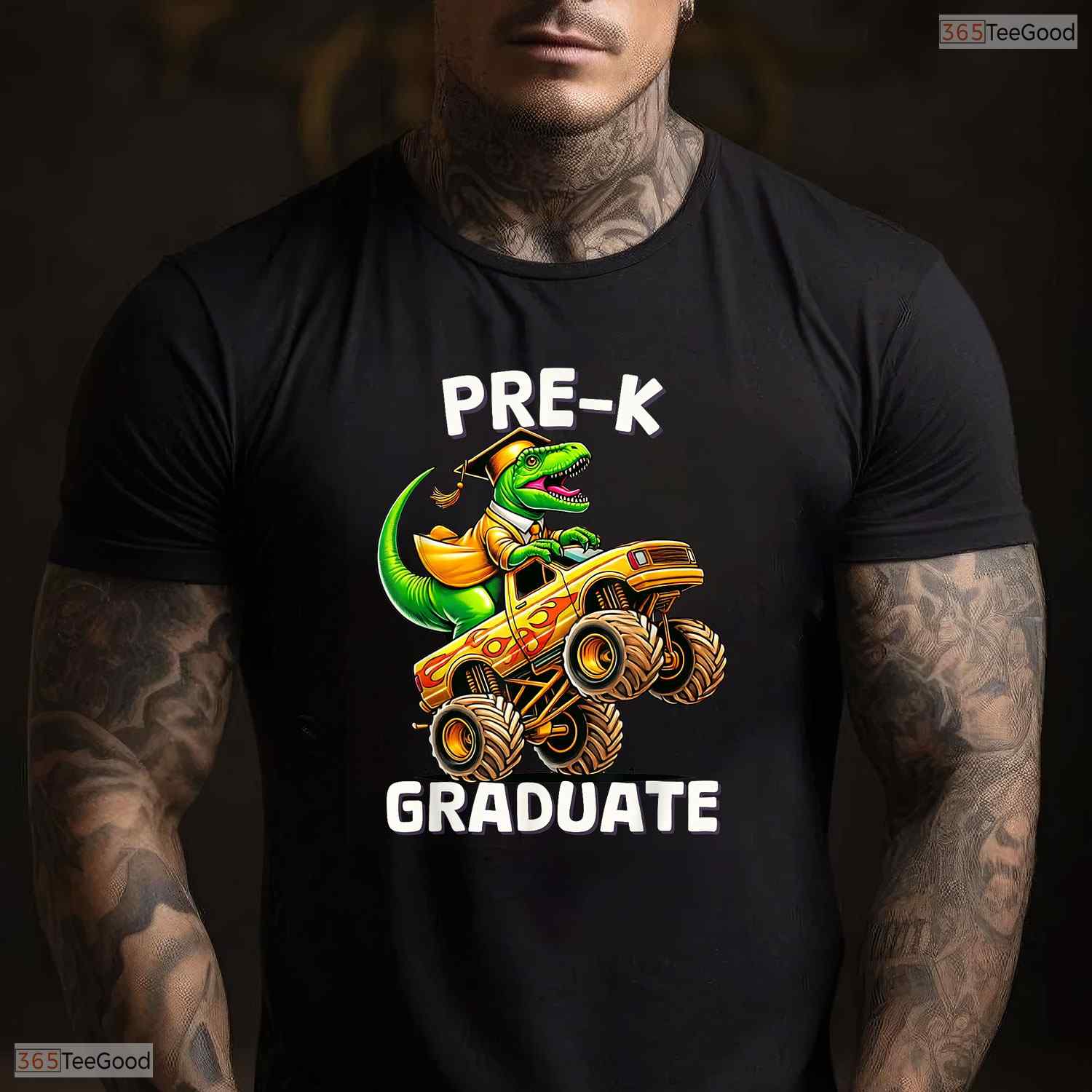 Pre-K Graduation Monster Truck Dinosaur Boys Kids Moving Up Ceremony Shirt