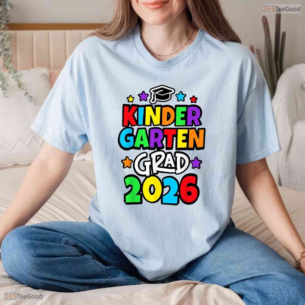 Adorable Kindergarten Graduation Grad Kid Girl Boy 2026 Celebration T-Shirt
