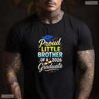 Proud Little Brother Of A 2026 Graduate High School Senior Family Party T-Shirt