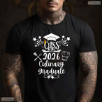 Class Of 2026 Culinary Arts Graduate Funny Food Cuisine Chef Graduation T-Shirt