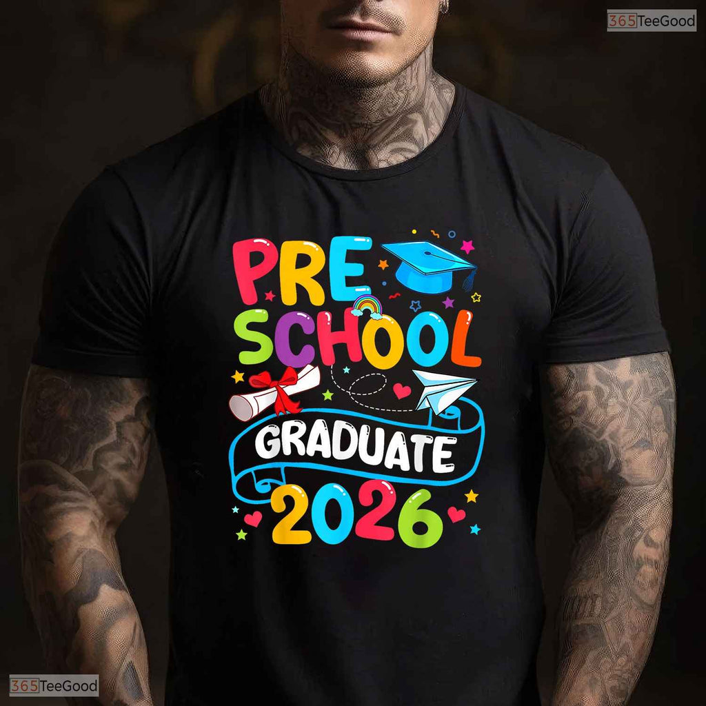 Awesome Preschool Graduate 2026 Pre-K Grad Funny School Graduation T-Shirt