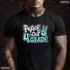 Peace Out 4th Grade Last Day Of School Fourth Grade Graduation Youth Kids T-Shirt