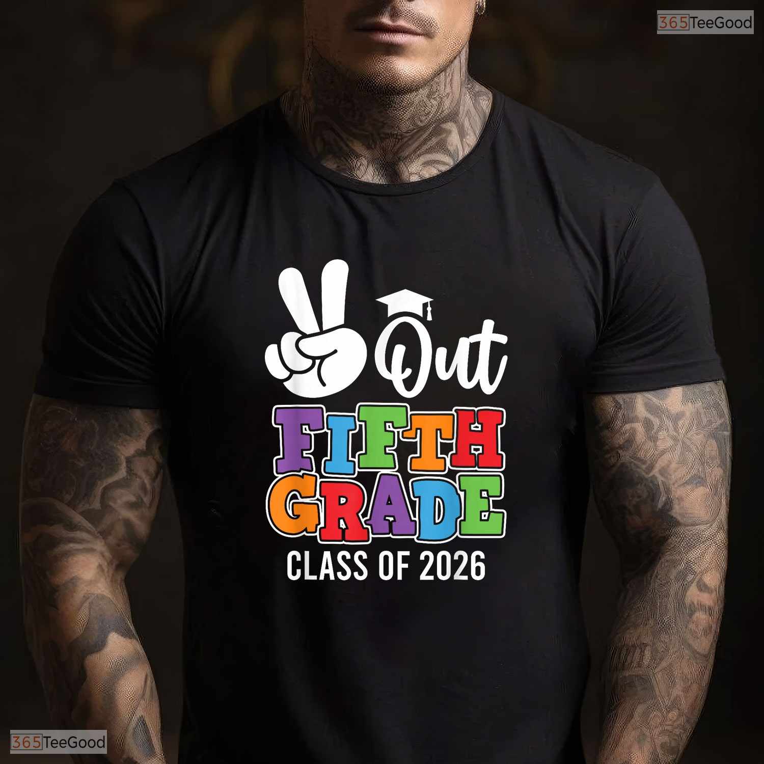 Peace Out 5th Grade 2026 Fifth Grade Grad Elementary School Moving Up Youth Shirt