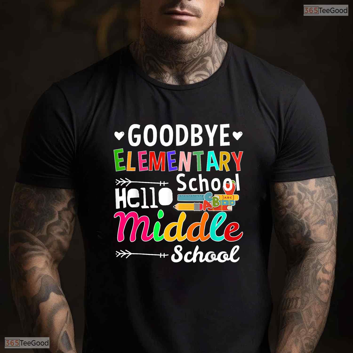 Hello Middle School Goodbye Elementary School Graduation Moving Up Ceremony T-Shirt