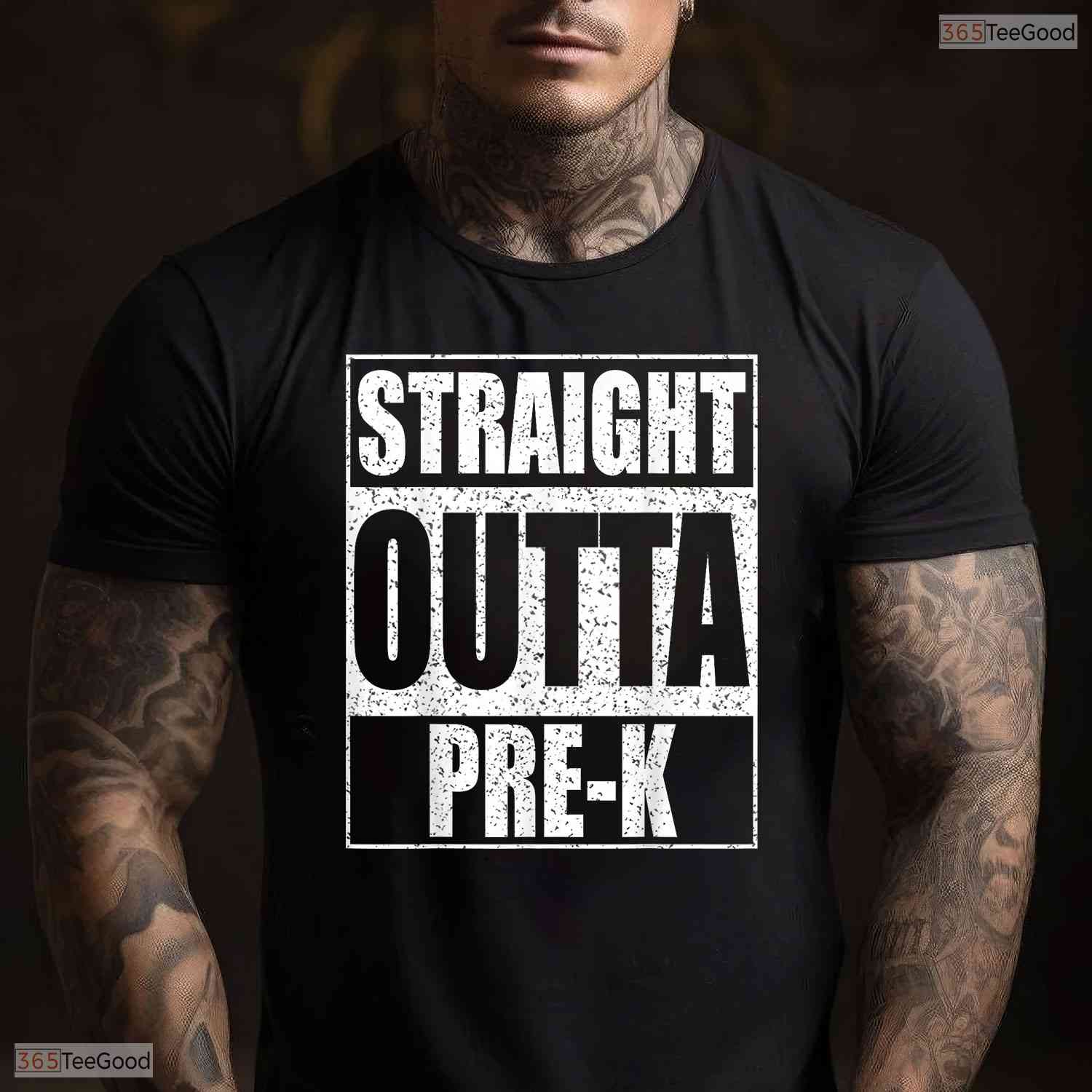 Straight Outta Pre K Preschool Graduate Boys Girls Moving Up Ceremony Shirt