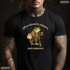 Off To Advocate Support Empower Funny Frog Social Worker Graduation T-Shirt