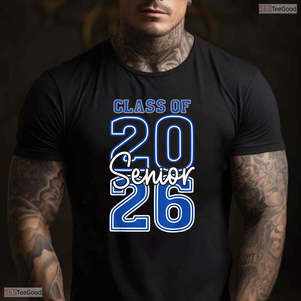 Class Of 2026 Senior Retro First Day Vintage High School Graduation Party Shirt