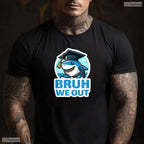 Bruh We Out Funny Shark Graduation Class Of 2026 Youth Elementary School T-Shirt