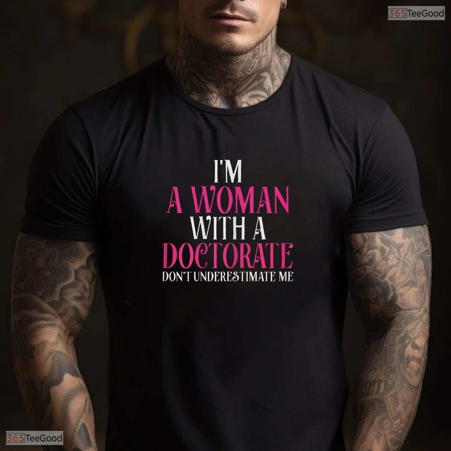 I Am A Woman With A Doctorate Funny PhD Graduate University Commemorative Shirt