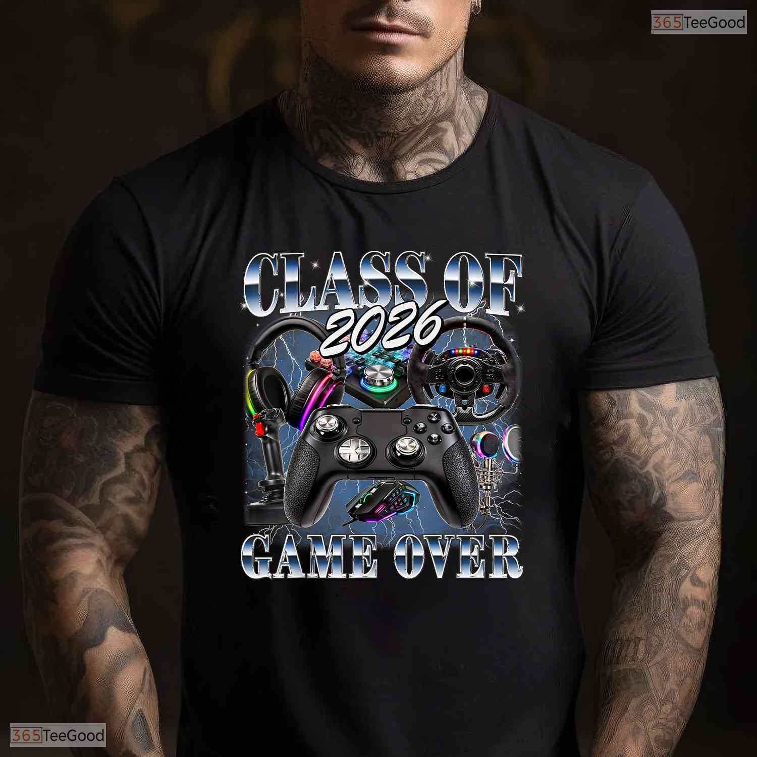Retro Class Of 2026 Game Over Graduate 90s Style Senior Graduation Party T-Shirt