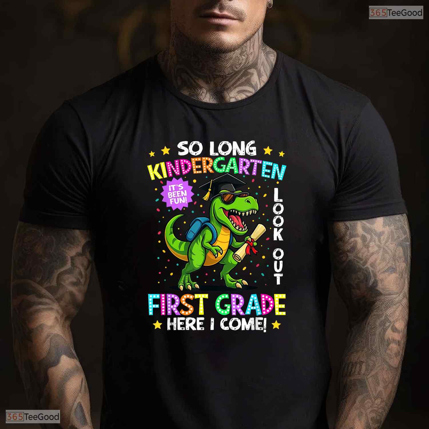 Cute So Long Kindergarten Graduation Class 2026 Dinosaur Kids Boy Celebration Shirt