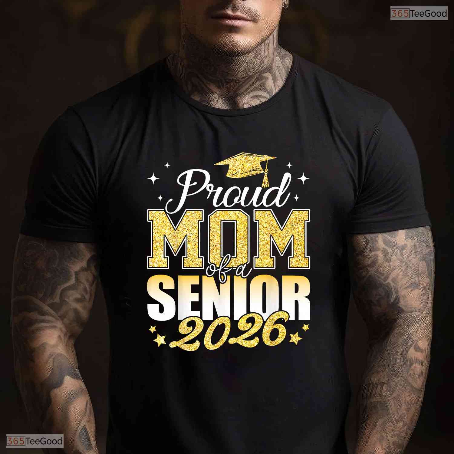 Proud Mom Of A Senior 2026 Class Of 2026 Graduate High School Family Party T-Shirt