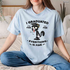 I Graduated Funny Black Cat High School College University Graduate Gag Gift T-Shirt