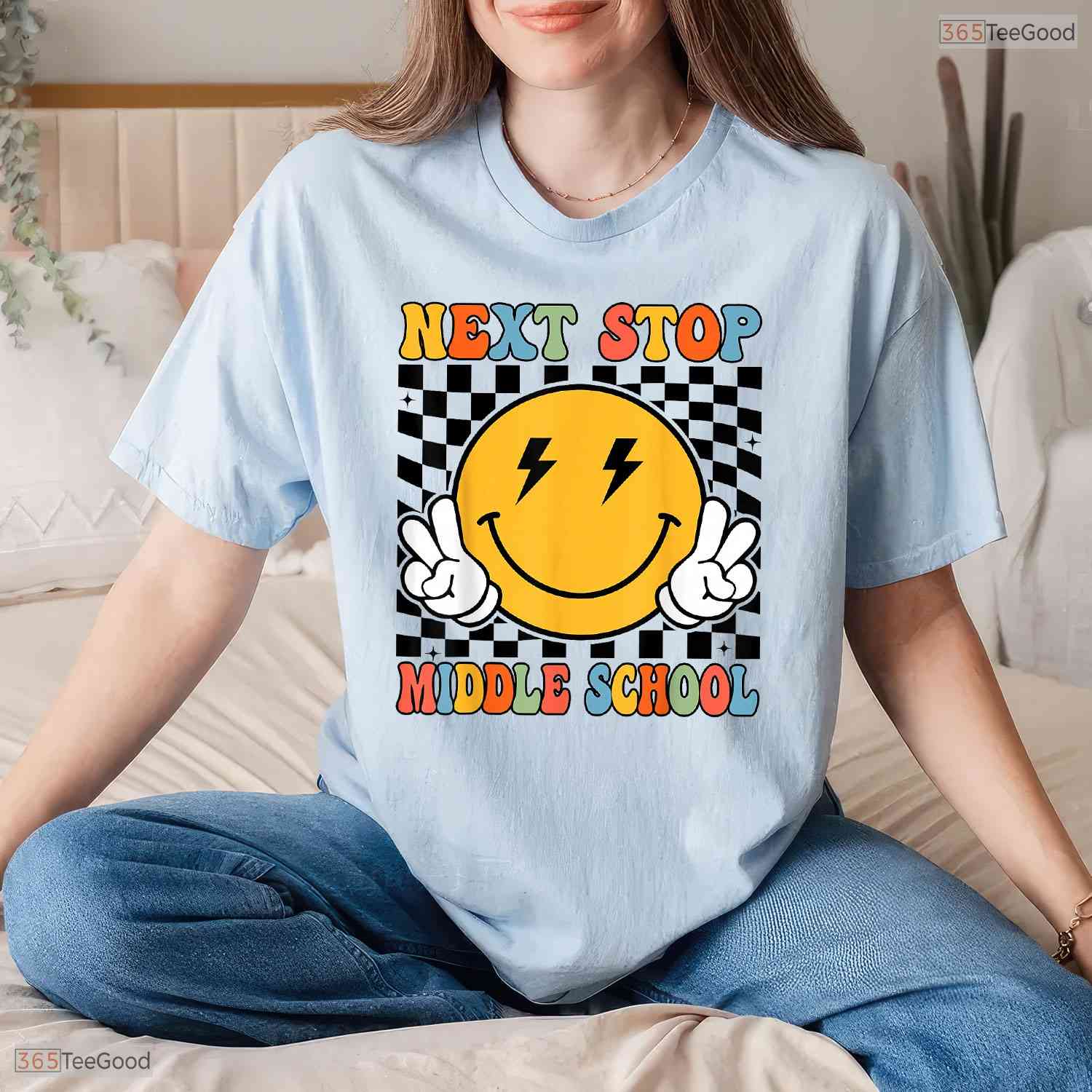 Groovy Next Stop Middle School Elementary School Youth Graduation T-Shirt