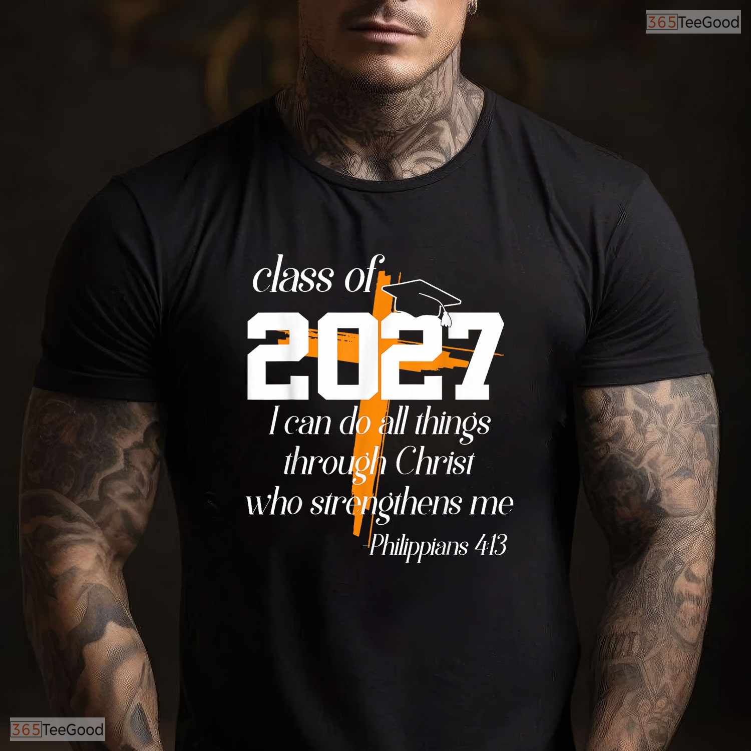 Class Of 2027 Christian Graduation High School Senior Religious Faith Shirt