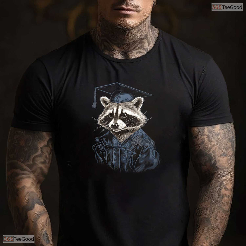 Funny Trash Panda Graduation Raccoon College University Graduate Humor Shirt