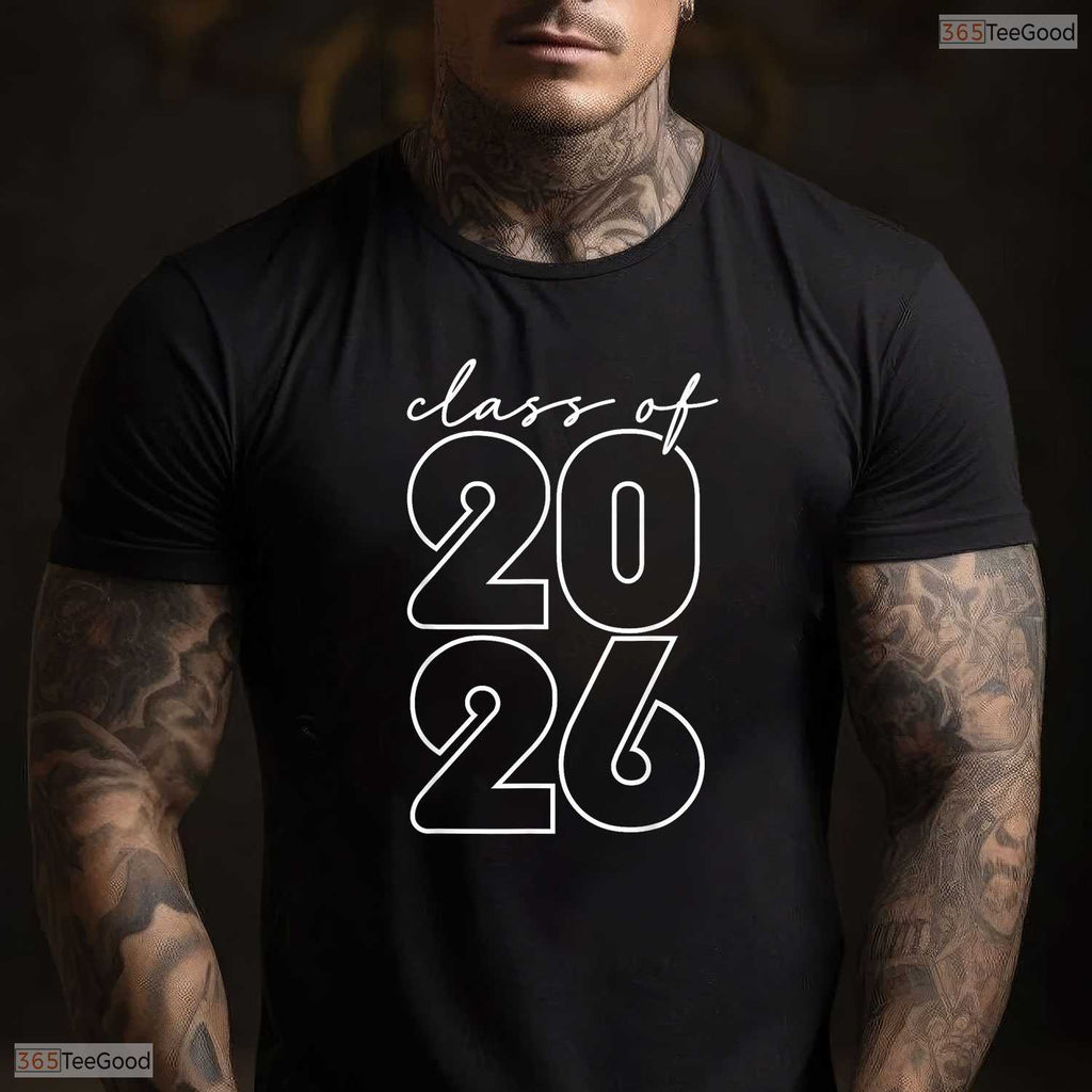 Retro Vintage Class Of 2026 High School Senior Graduation Commemorative Shirt