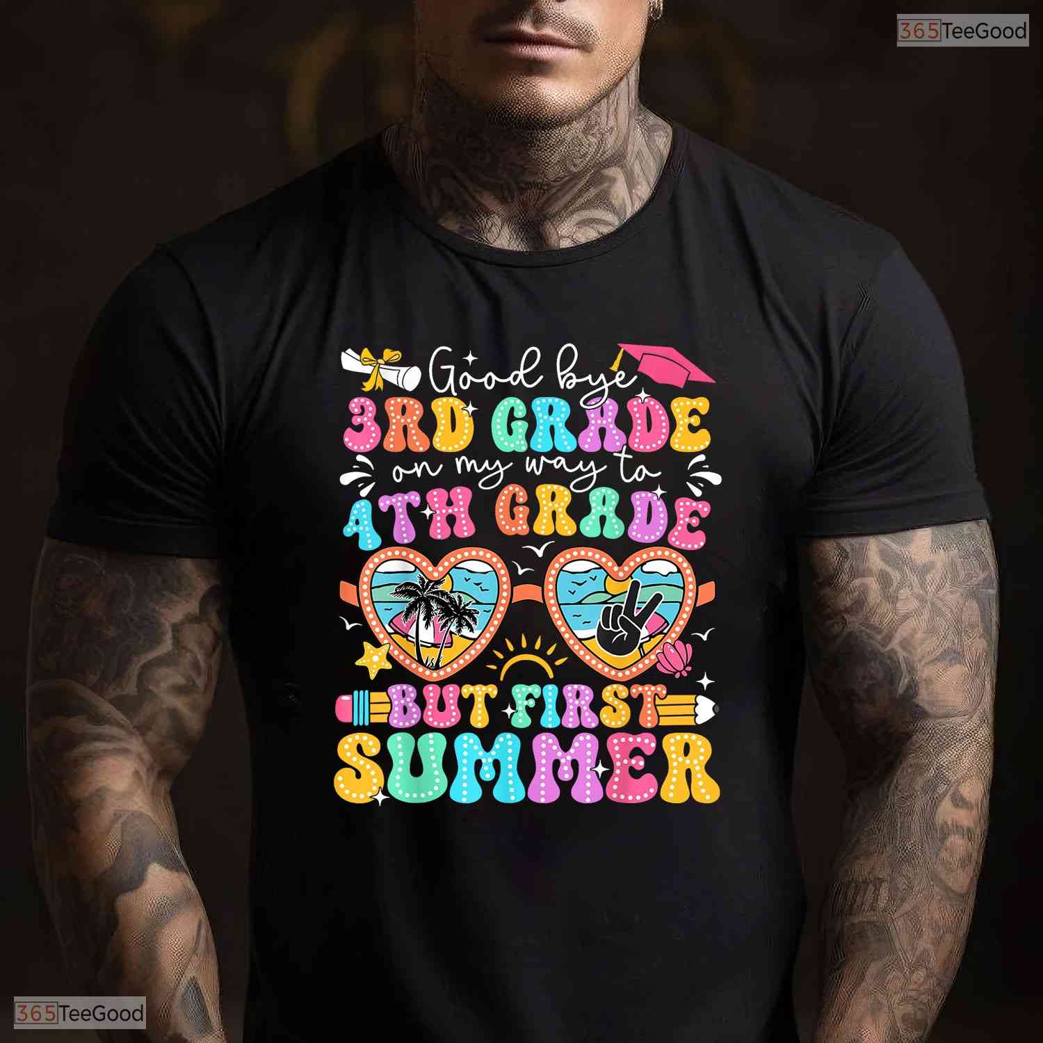 Goodbye 3rd Grade Hello 4th Grade But First Summer Vacation Graduation T-Shirt