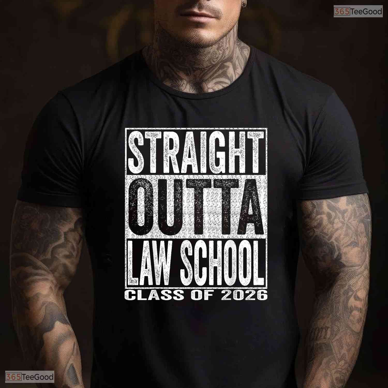 Straight Outta Law School Graduate Funny Class Of 2026 Future Lawyer T-Shirt