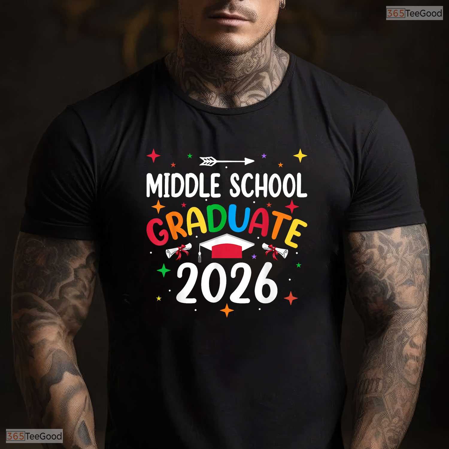 Class Of 2026 Middle School Graduate Moving Up Ceremony Youth Celebration T-Shirt