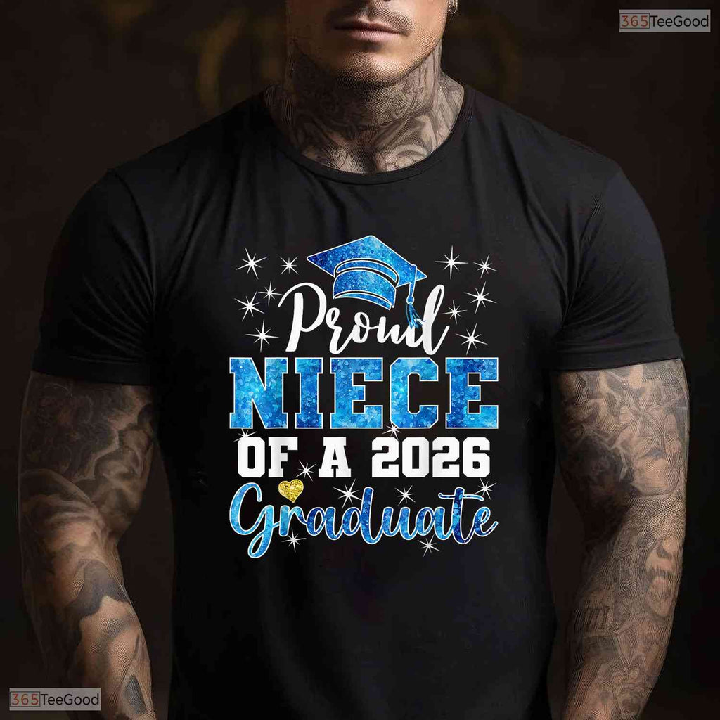 Super Proud Niece Of A 2026 Graduate High School Senior Family Party T-Shirt