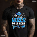 Super Proud Niece Of A 2026 Graduate High School Senior Family Party T-Shirt