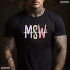 MSW Master Of Social Work Degree College Graduate University Commemoration Shirt