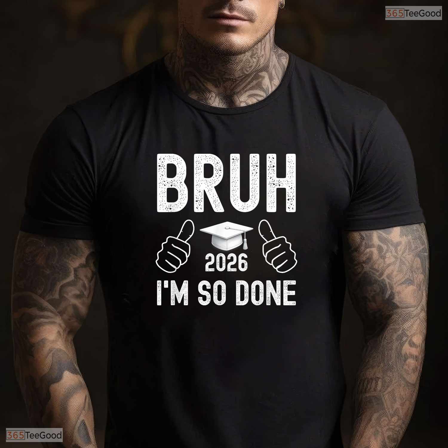 Hilarious Class Of 2026 Bruh I Am So Done Senior Graduation Party Celebration Shirt