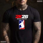 Class Of 2026 Senior Year Gamer Style Basketball Athlete Graduation T-Shirt