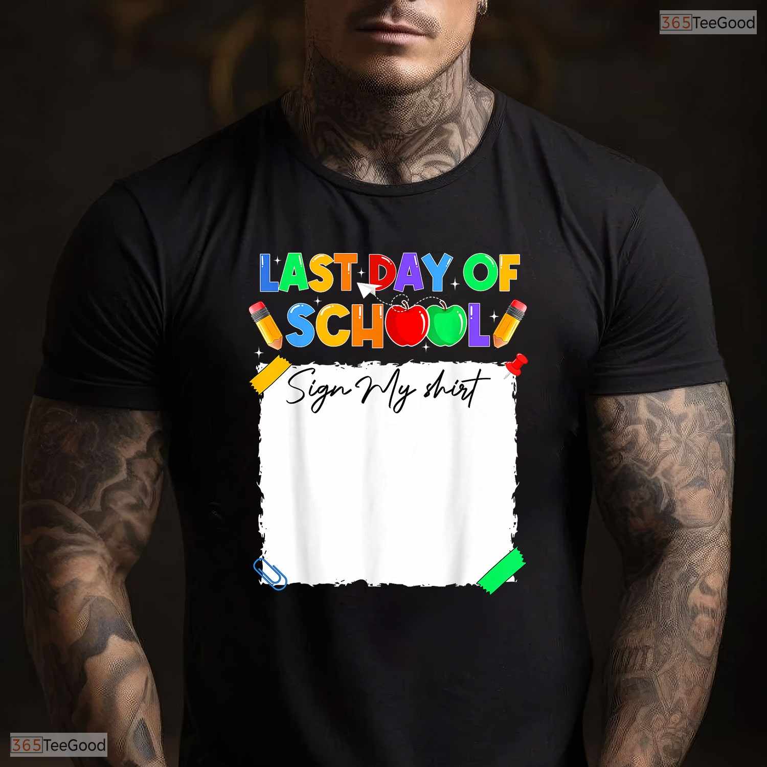 Interactive Funny Last Day Of School Sign My Shirt Autograph Graduation Memory T-Shirt