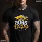 Proud Mom Of A 2026 Graduate High School Senior Mother Ceremony Party T-Shirt
