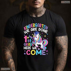 Cute Unicorn Kindergarten Graduation Class Of 2026 Moving Up Girls T-Shirt