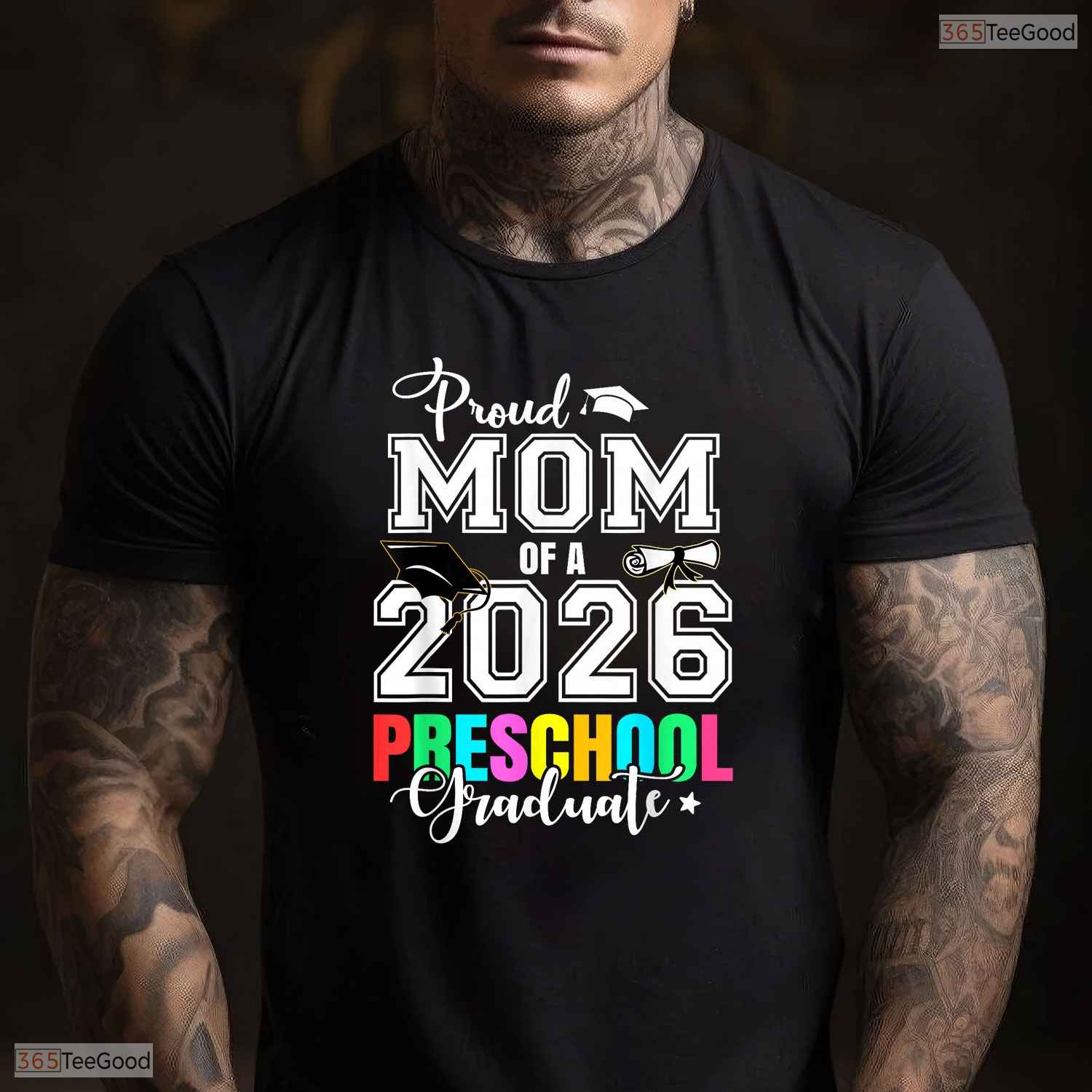 Proud Mom Of A 2026 Preschool Graduate Early Childhood Ceremony Mother T-Shirt