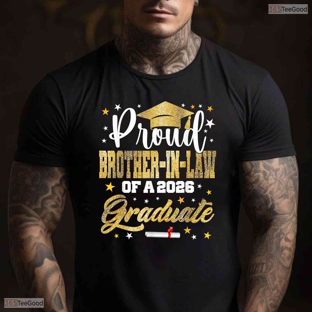 Proud Brother In Law Of A 2026 Graduate University Commencement Party Shirt