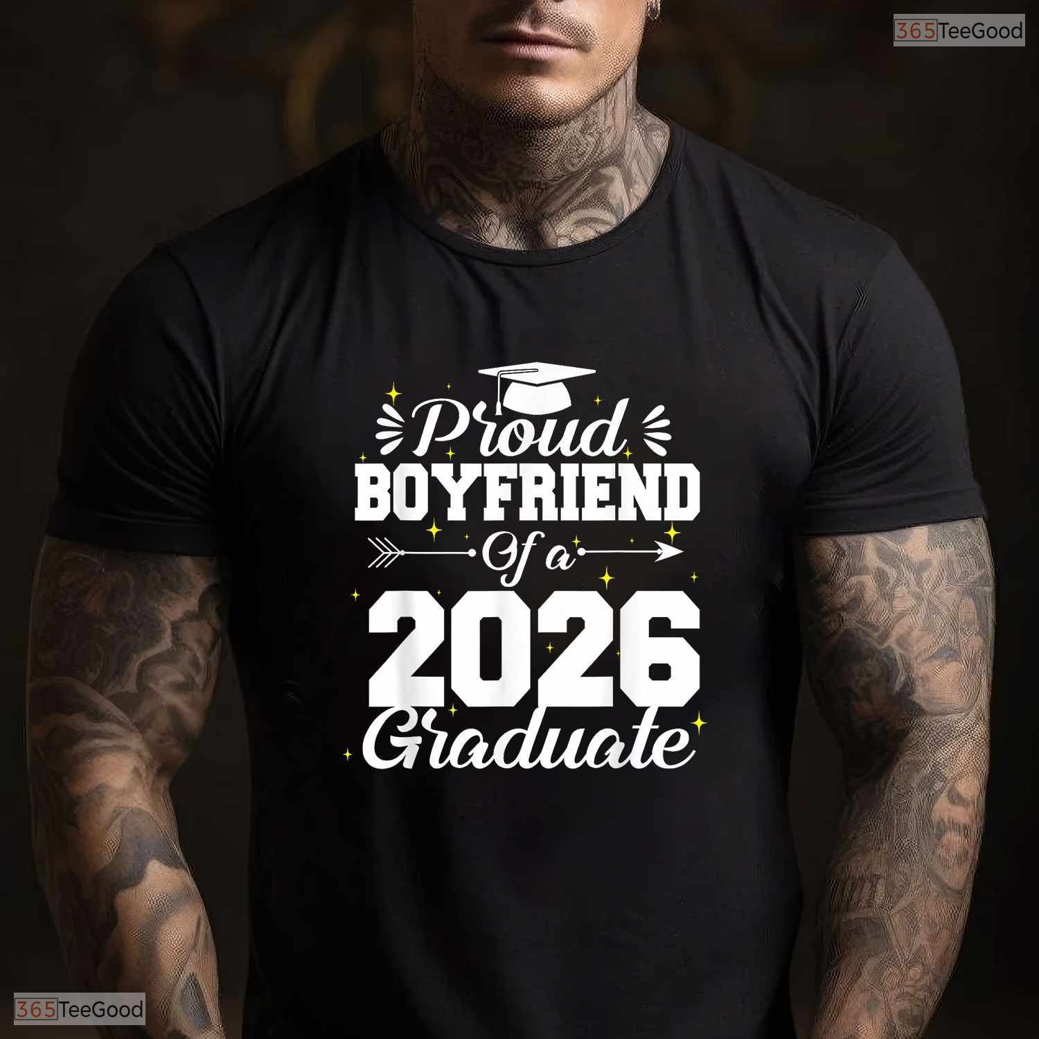 Supportive Proud Boyfriend Of A Class 2026 Graduate Senior Party T-Shirt
