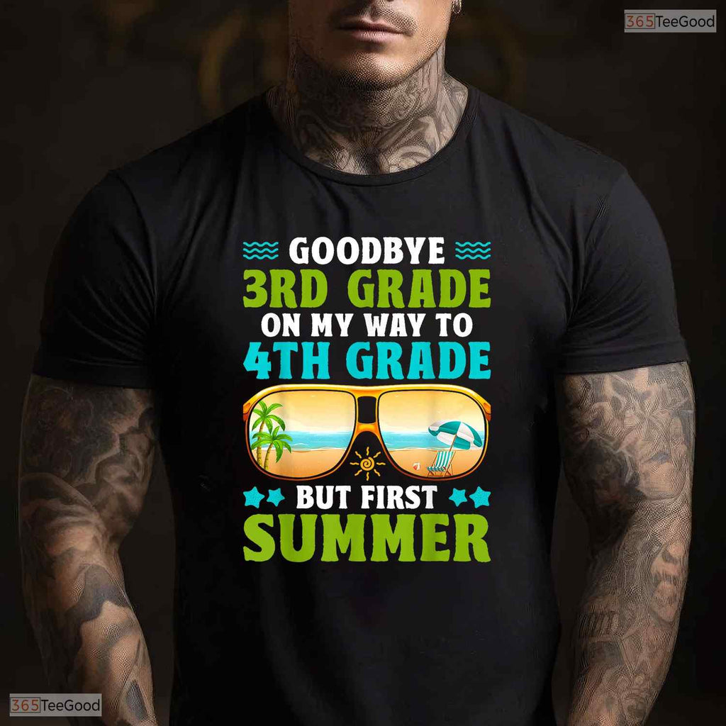 Goodbye 3rd Grade Hello 4th Grade Hello Summer Youth Graduation T-Shirt