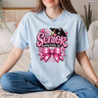 Cute Pink Bow Class Of 2026 Graduation Apparel For High School Girls Shirt