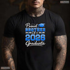 Awesome Proud Brother Of A 2026 Graduate High School Family Party T-Shirt