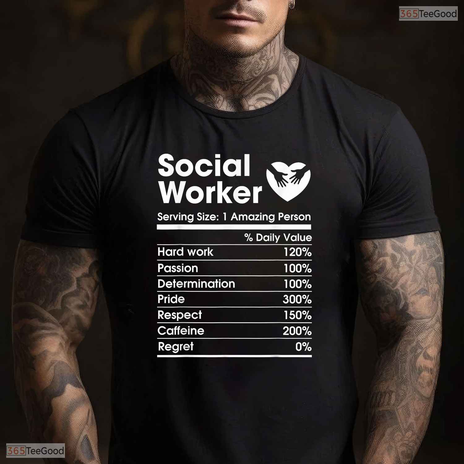 Social Worker Nutrition Facts Funny MSW Degree College Graduation T-Shirt