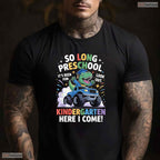 Funny So Long Preschool Graduation Class 2025 Dinosaur Kids Boys Celebration T-Shirt