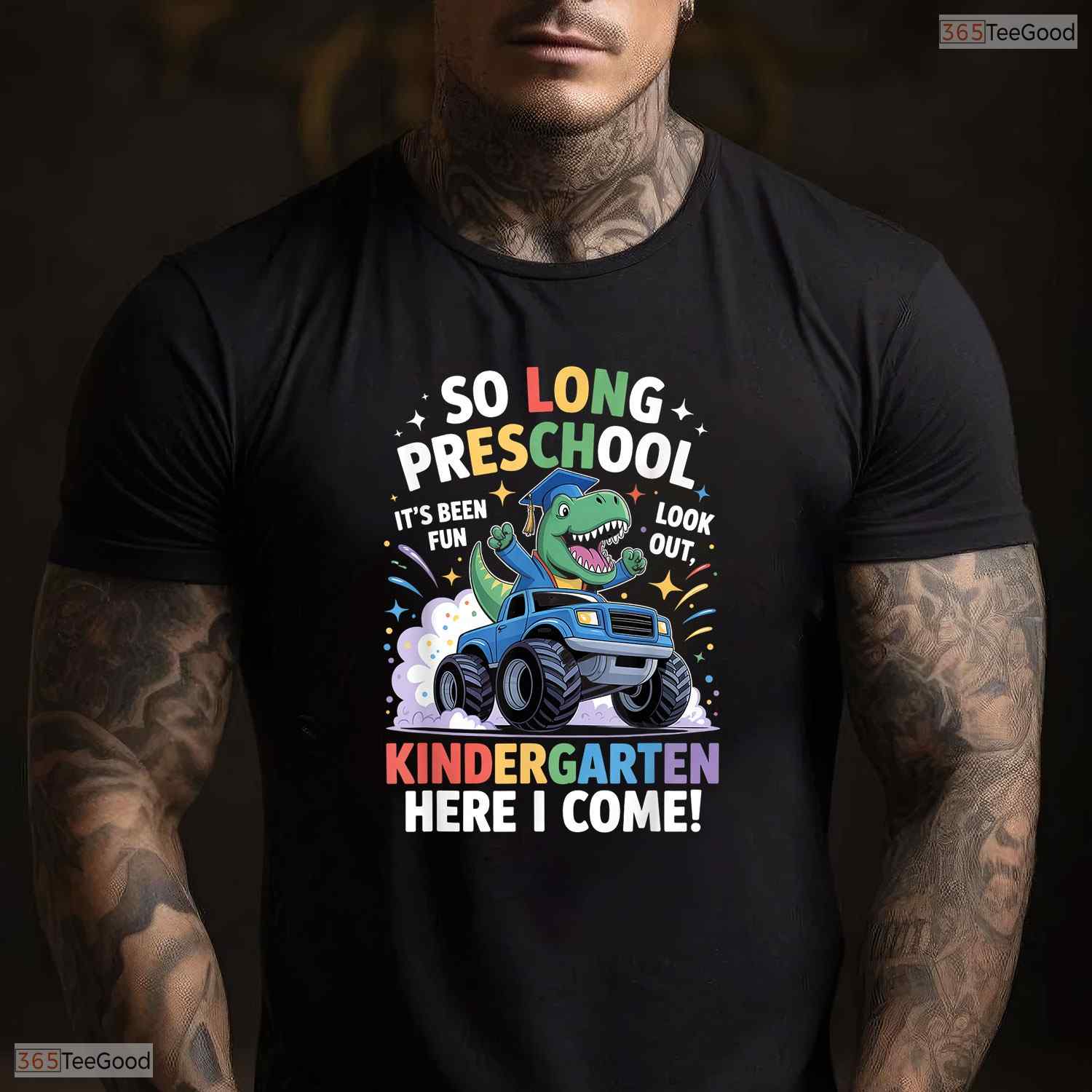 Funny So Long Preschool Graduation Class 2025 Dinosaur Kids Boys Celebration T-Shirt