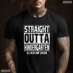 Straight Out Of Kindergarten Graduation Class Of 2026 Moving Up Youth Kids Shirt