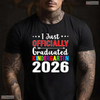 Proudly I Officially Graduated Kindergarten Graduation Class Of 2026 Ceremony T-Shirt