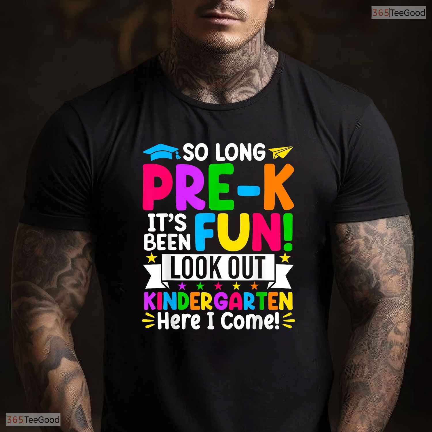 So Long Pre K Hello Kindergarten Here I Come Early Childhood Graduation T-Shirt
