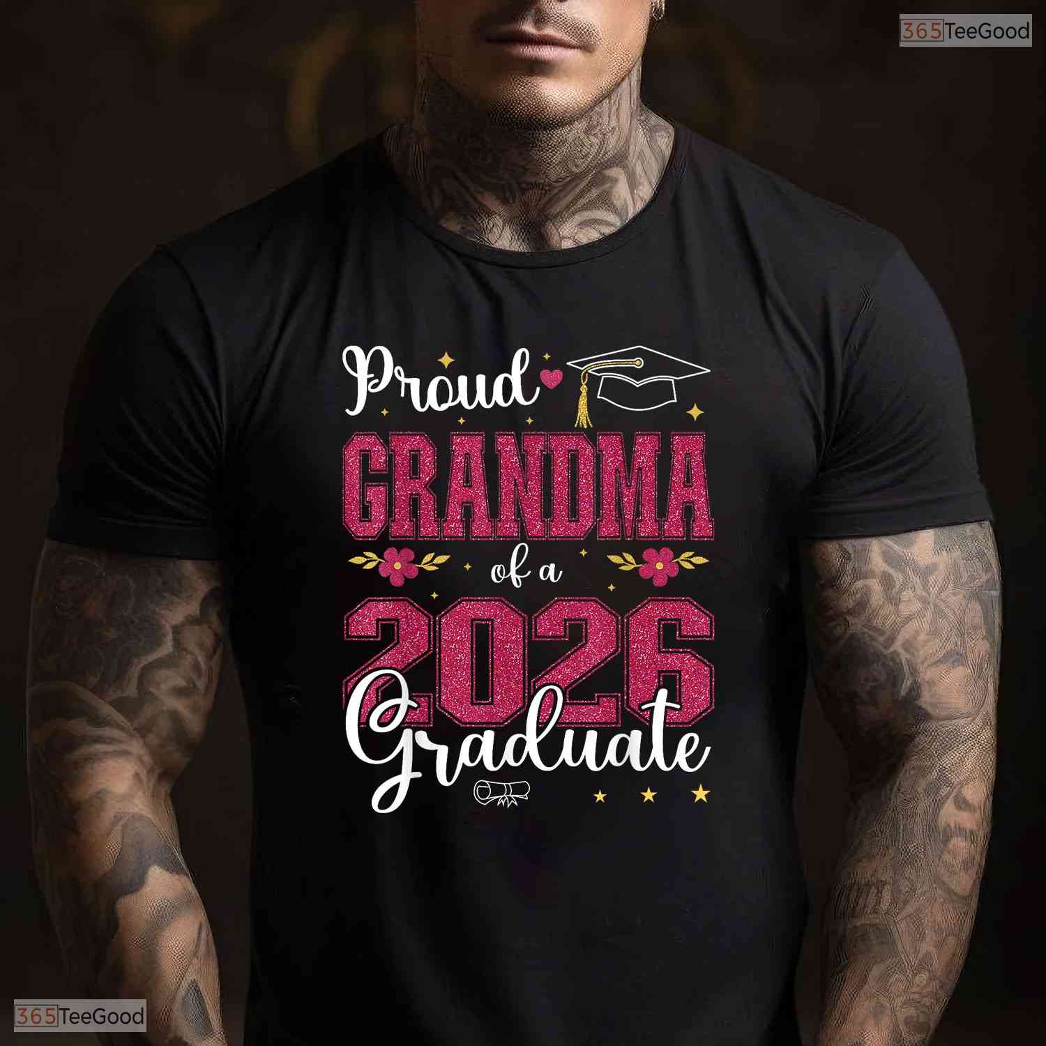 Super Proud Grandma Of A Class Of 2026 Graduate Senior College Ceremony T-Shirt