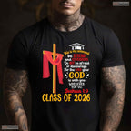 Joshua 1 9 Bible Verse Class Of 2026 Christian High School Graduation T-Shirt