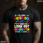 Cute So Long Preschool Graduation Graduate Teacher Kid Boy And Girl Matching T-Shirt