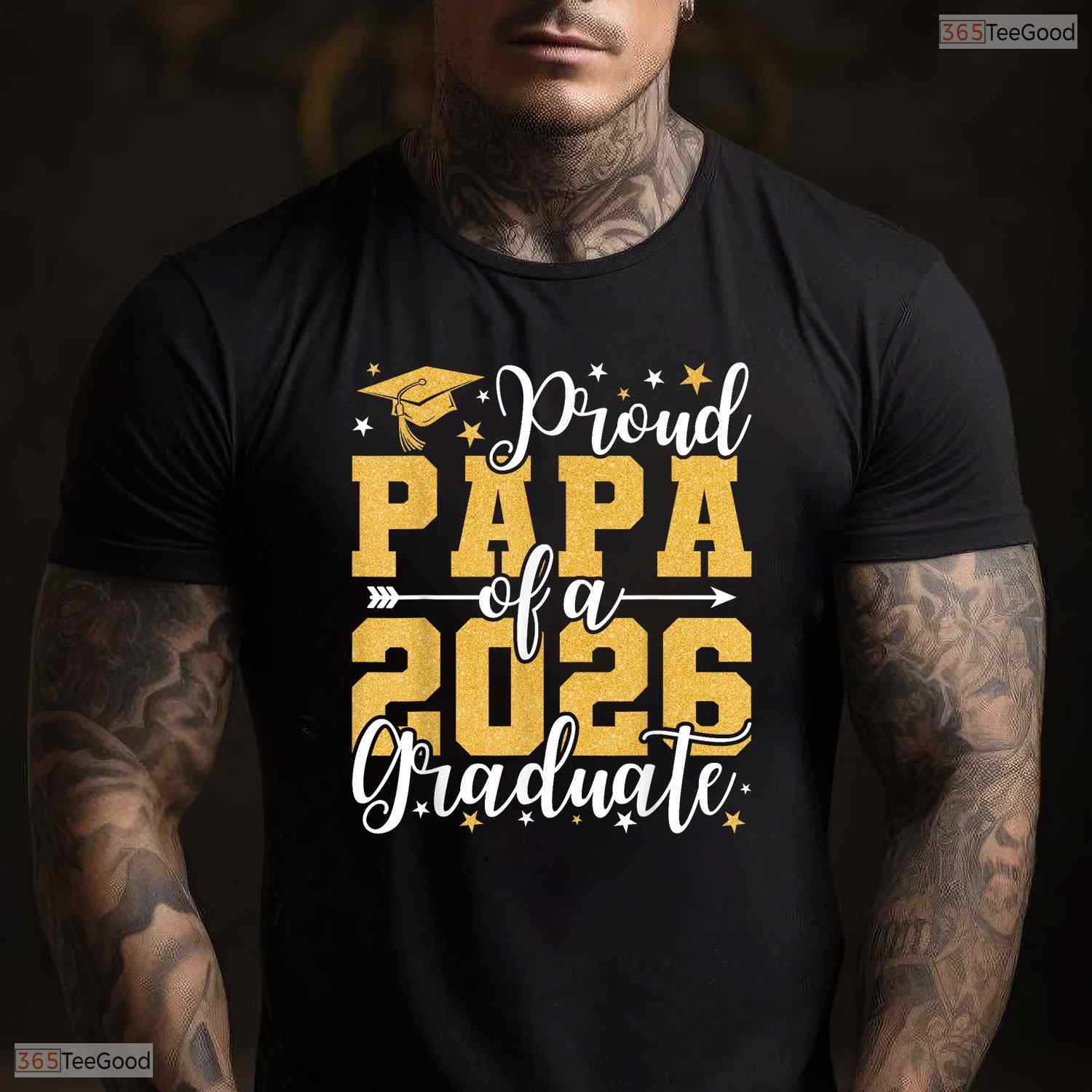 Proud Papa Of A 2026 Graduate High School Senior Dad Matching Family T-Shirt