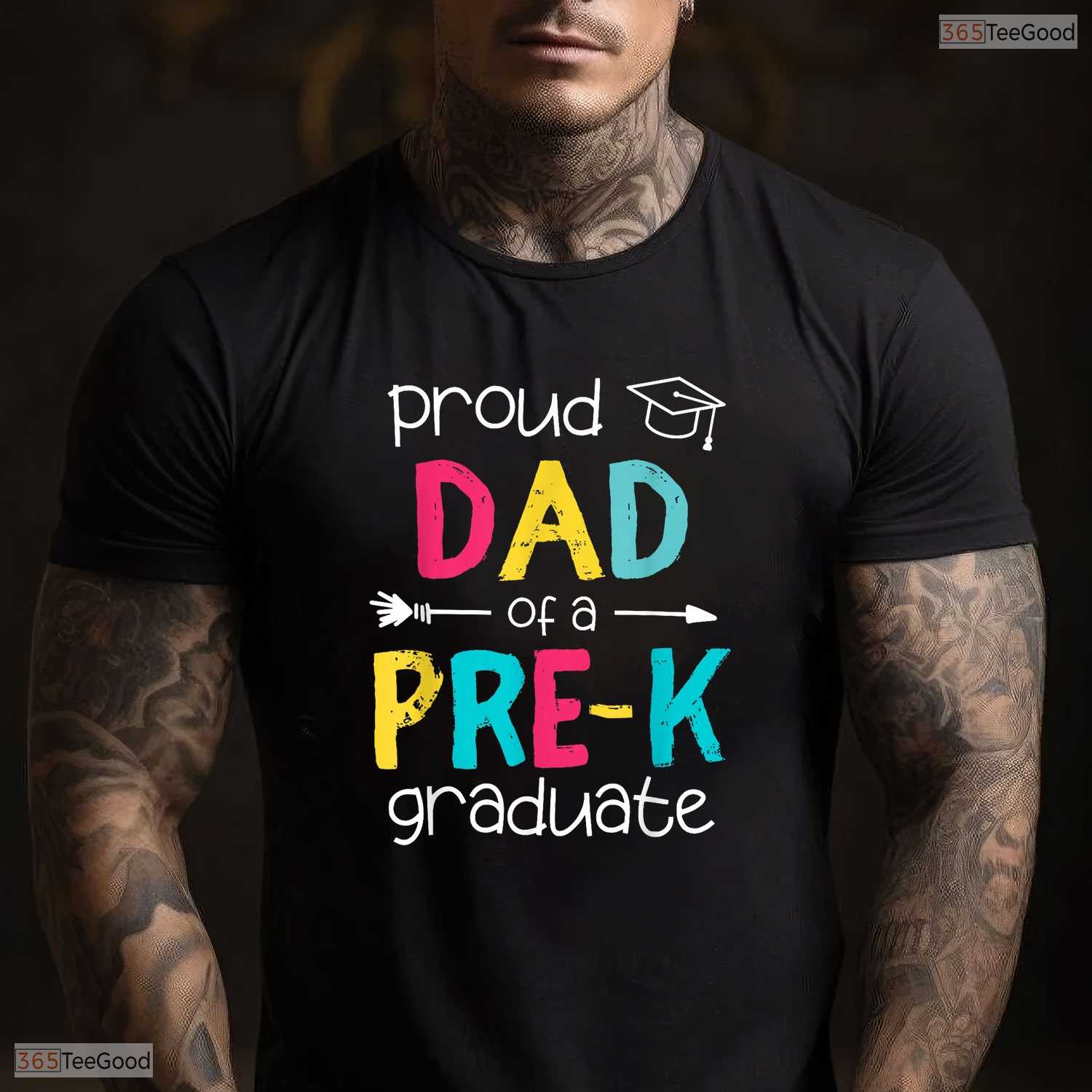 Proud Dad Pre K Preschool Family Matching Early Childhood Graduation T-Shirt