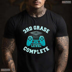 3rd Grade Level Complete Funny Video Gamer Boys Elementary Graduation T-Shirt